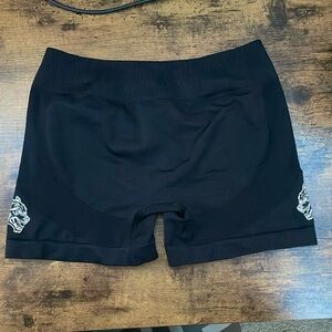 Wolves Forever “Katya” Seamless Shorts in Black - Small